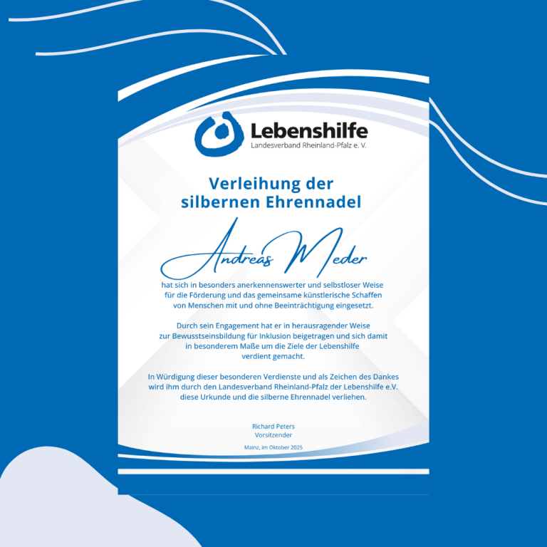 Bild mit der Urkunde