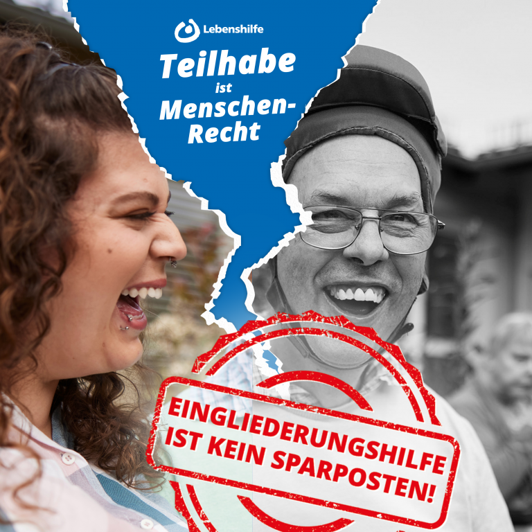 Bild mit zwei Menschen, Teilhabe ist Menschenrecht